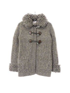Chanel 11 AW Coco Mark Toggle Cashmere Knit Duffle Coat Grayish 34